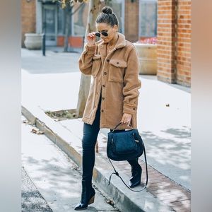 Carlile belted Sherpa jacket